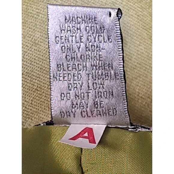 Chicos Size 2 Retro Spring Green Baby Corduroy Ruffle collar Open Front jacket - Picture 9 of 9